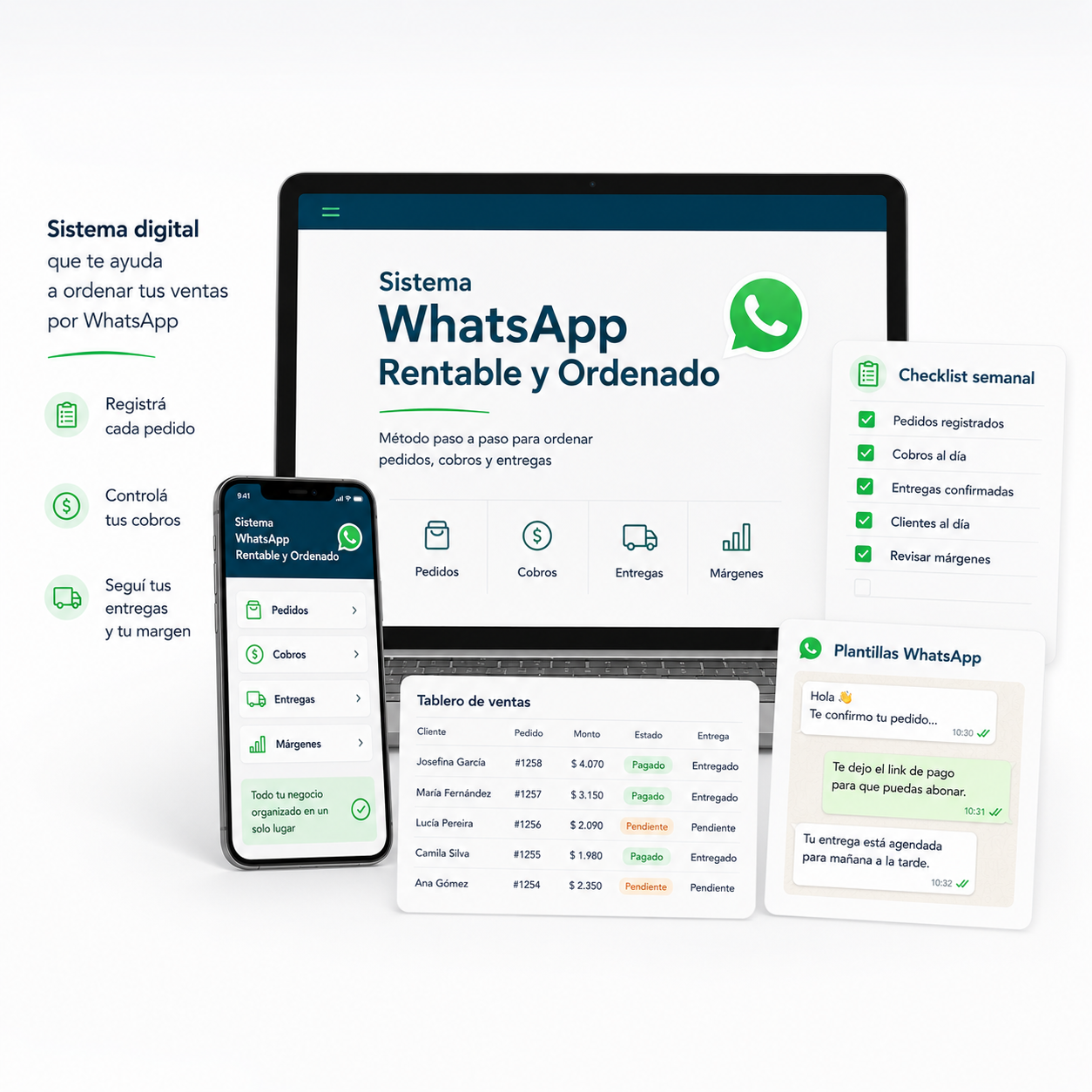 WhatsApp Rentable y Ordenado: el sistema para controlar ventas, pagos y entregas sin plantillas eternas.